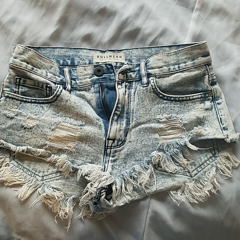 High Rise Denim Shorts